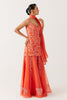 Rasha Thadani in Orange Dori Embroidered Sharara Set