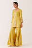 Mustard Yellow Dori Embroidered Sharara Set