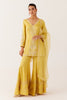 Mustard Yellow Dori Embroidered Sharara Set