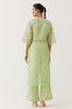 Pistachio Green Silk Organza Embroidered Kurta Set