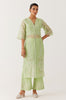 Pistachio Green Silk Organza Embroidered Kurta Set