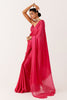 Fuchsia Pink Satin Organza Saree