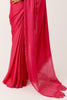 Fuchsia Pink Satin Organza Saree