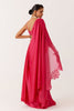 Fuchsia Pink Satin Organza Saree