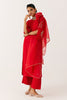 Ruby Red Dori and Sequins Embroidered Kurta Set