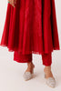 Ruby Red Silk Chanderi Dori Embroidered Anarkali Set