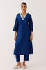 Royal Blue Cotton Silk Blend Dori Embroidered Kurta Set