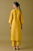 Yellow Cotton Silk Blend Dori Embroidered Kurta Set