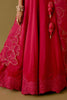 Fuchsia Pink Embroidered Silk Satin Lehenga