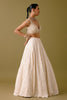 Ivory Embroidered Silk Satin Lehenga
