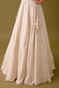 Ivory Embroidered Silk Satin Lehenga