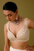 Ivory Embroidered Silk Satin Lehenga