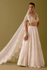 Ivory Embroidered Silk Satin Lehenga