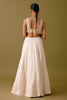 Ivory Embroidered Silk Satin Lehenga