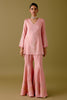 Blush Pink Dori Embroidered Sharara Set