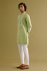 Pistachio Green Dori Embroidered Kurta Set