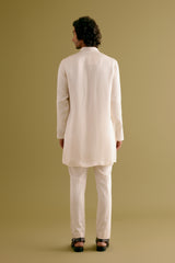 Ivory Front-Open Dori Embroidered Kurta Set