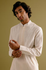 Ivory Dori Embroidered Kurta Set