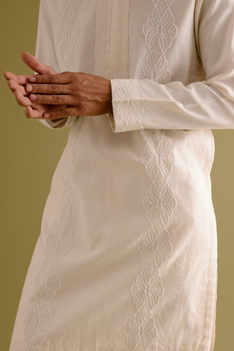 Ivory Dori Embroidered Kurta Set