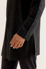 Black Pintuck Dori Embroidered Front-Open Kurta Set
