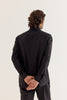 Black Embroidered Silk Chanderi Shirt