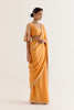 Orange Embroidered Satin Saree