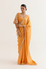 Orange Embroidered Satin Saree