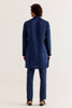 Royal Blue Front-Open Kurta Set