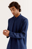 Royal Blue Front-Open Kurta Set