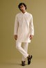 Ivory Block Printed Dori Embroidered Kurta Set