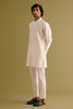 Ivory Block Printed Dori Embroidered Kurta Set