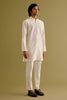 Ivory Block Printed Dori Embroidered Kurta Set