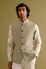 Ivory Jungle Theme Shirt and Green Bundi Set