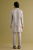 Grey Dori Embroidered Kurta and Bundi Set