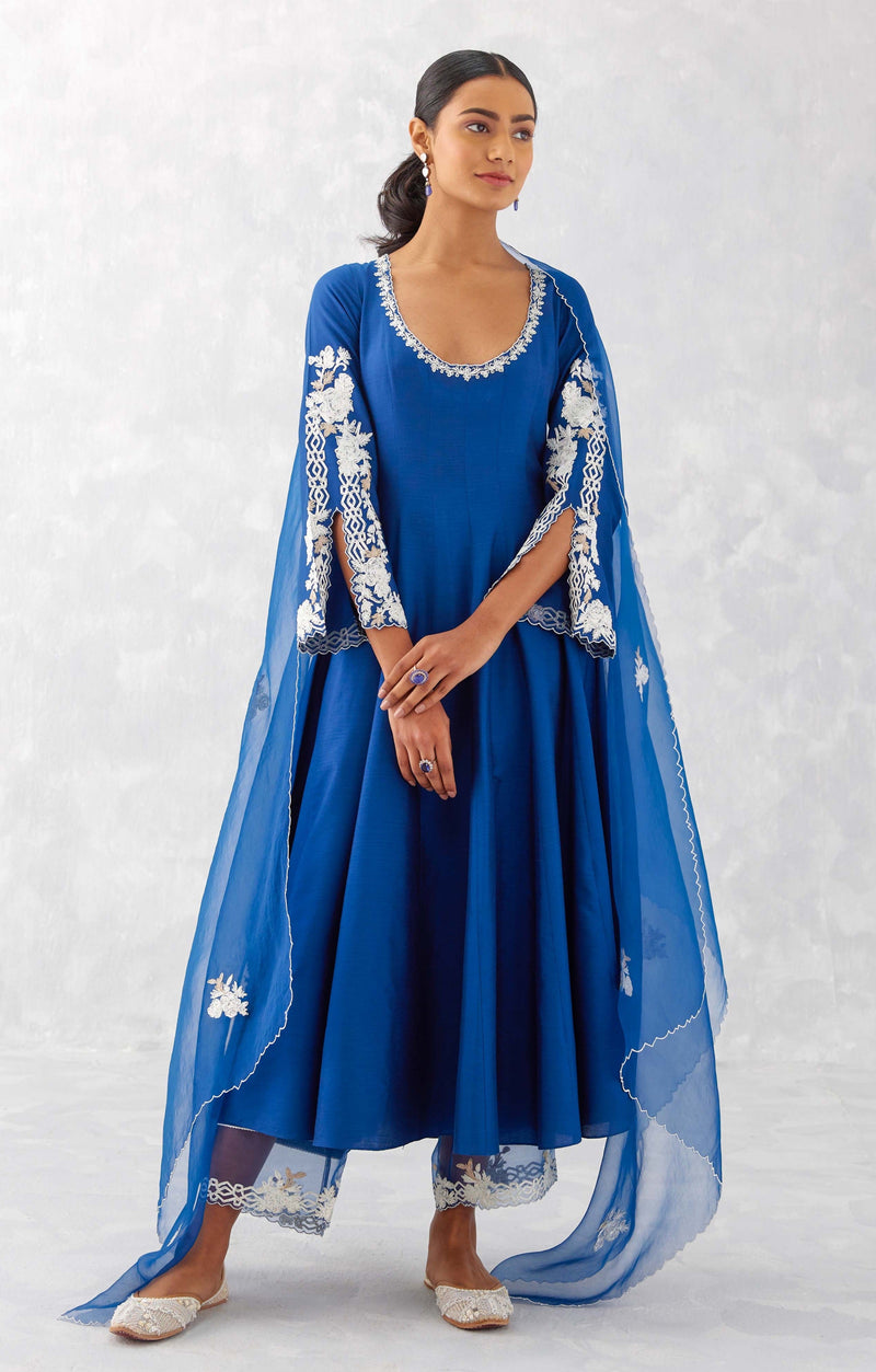 Sonakshi Sinha in Blue Embroidered Anarkali Set