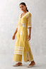 Mango Yellow Slit Silk Organza Kurta Set
