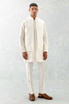 Ivory Kurta with Embroidered Bundi Set