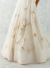 Kalyani Priyadarshan in Ivory Silk Organza Cape Lehenga Set
