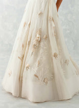 Kalyani Priyadarshan in Ivory Silk Organza Cape Lehenga Set