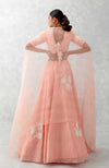 Shraddha Kapoor in Pink Floral Embroidered Chanderi Silk Lehenga Set