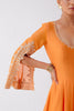 Ananya Panday in Orange Dori Embroidered Anarkali Set
