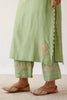Rashmika Mandanna in Green Dori Embroidered Kurta Set