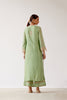 Rashmika Mandanna in Green Dori Embroidered Kurta Set