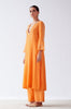 Samantha Ruth Prabhu in Orange Block Print Embroidered Kurta Set