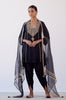 Samyuktha in Black Dori Embroidered Dhoti Set