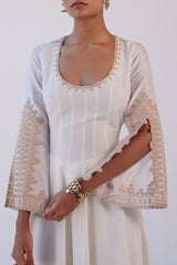 Ivory Dori Embroidered Anarkali Set (RTS)