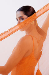 Alia Bhatt in Orange Cotton Silk Anarkali