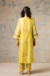 Mustard Chanderi Kurta With Pants (RTS)