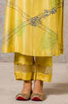 Mustard Chanderi Kurta With Pants (RTS)