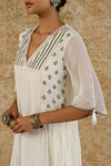Off White Straight Embroidered Kurta Set (RTS)